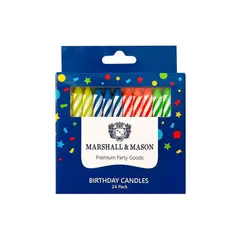 GENERICO - Velas Espiral Rayadas Marshall Mason Pack 24 Und