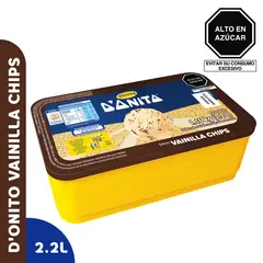 D'ONOFRIO - Helado Donofrio Donito Vainilla Chips Empaque 2.2 L