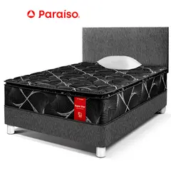 PARAISO - Dormitorio Super Star Negro 1.5 Plazas