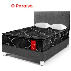PARAISO - Dormitorio Super Star Negro 2 Plazas