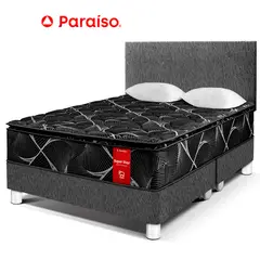 PARAISO - Dormitorio Super Star Negro Queen