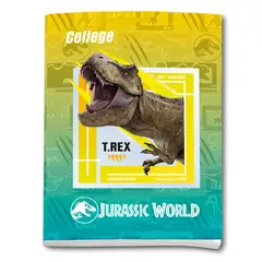 COLLEGE - Cuaderno Deluxe Triple Renglón Jurassic World
