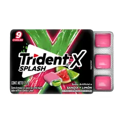 TRIDENT - Chicle Splash Sandía Limón Empaque 17.1 g