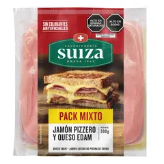 SUIZA - Pack Mixto Jamón y Queso x 300 g