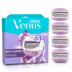 VENUS - Repuesto Máquina de Afeitar Breeze Empaque 4 Und