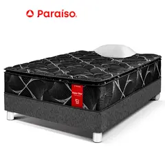 PARAISO - Cama Super Star Negro 1.5 Plazas Charcoal
