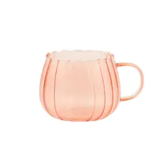 CASA JOVEN - Taza Mug de Vidrio Flor de Loto Coral