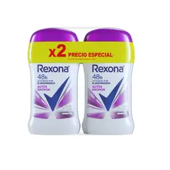 REXONA - Antitranspirante en Barra Active Emotion Pack 2 Und