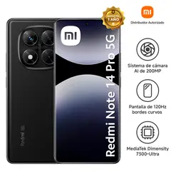 XIAOMI - Smartphone Note 14 Pro 5G Midnight Black 8Gb 256Gb