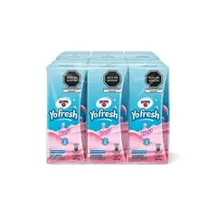 YOFRESH - Bebida de Leche Gloria Fresa Sixpack Caja 180 mL