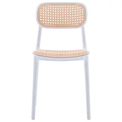CASA JOVEN - Silla Rattan Plástico Beige 38X50X78Cm