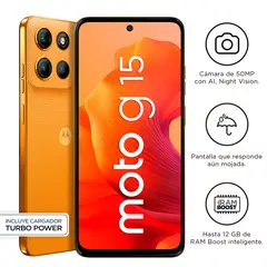 MOTOROLA - Smartphone Moto G15 4+256GB Naranja