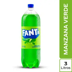 FANTA - Gaseosa Manzana Verde Botella 3 L