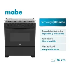 MABE - COCINA 76CM NEGRO CMP3020FN1