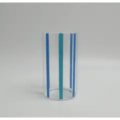 CASA JOVEN - Florero Vidrio Rayas Hello Summer