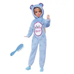 KIDS N PLAY - MUNECA FASHION CON PIJAMA PLUSH ROSA