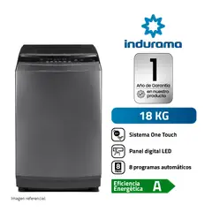 INDURAMA - LAVADORA AUTOMATICA 18 KILOS TITANIO