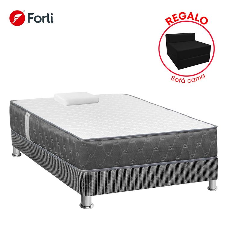 Cama Americana Acqua 1.5 Plazas + Sofá Cama