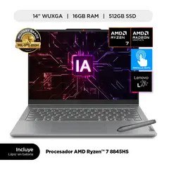 LENOVO - Laptop IdeaPad 5 2 en 1 AMD Ryzen 7 8845HS 16GB RAM 512GB SSD 14" WUXGA táctil Lapiz Digital Pen 2