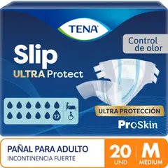 TENA - Pañal para Adulto Slio Ultra Protect Talla M Empaque 20 Und