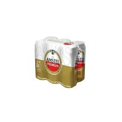 AMSTEL - Cerveza Sixpack Lata 310 mL