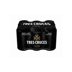 BONLE - Cerveza Tres Cruces Lager Sixpack Lata 355 mL