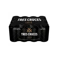 BONLE - Cerveza Tres Cruces Lager Pack 12 Latas 355 mL