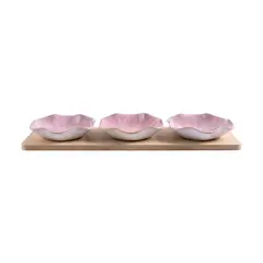 CASA JOVEN - Set Bowls de Piqueo Con Tabla Hello Spring 3 Und