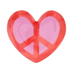 CASA JOVEN - Fuente Corazón Peace And Love 28 cm