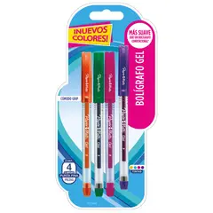 PAPER MATE - Bolígrafos Gel Punta Fina 4 Und