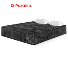 PARAISO - Colchón Pocket Max Black 2 Plazas + 2 Almohadas + 1 Protector