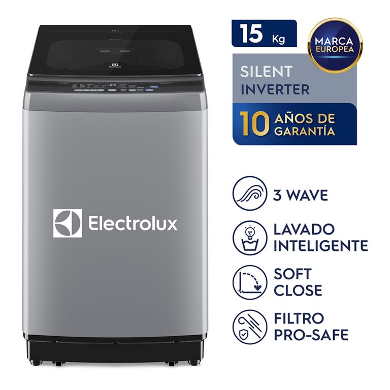 Lavadora Inverter 15kg Gris EWIP15F2XSWG