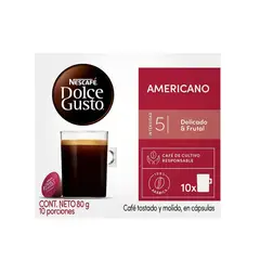 NESCAFE - Cápsulas de Café Dolce Gusto Americano Caja 10 Und