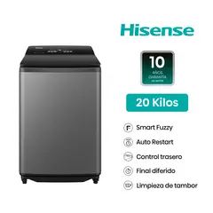 HISENSE - LAVADORA CARGA SUPERIOR INOX 20KG