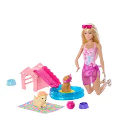 BARBIE - Fiesta en la Piscina con Perritos
