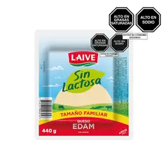 LAIVE - Queso Edam Sin Lactosa en Tajadas Empaque 440 g