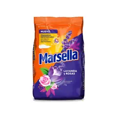 MARSELLA - Detergente en Polvo Lavanda y Rosas Bolsa 2 Kg