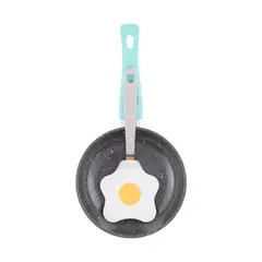 CASA JOVEN - Sartén Mini para Huevo 14Cm + Espátula 2 Und