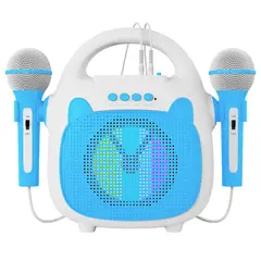 PROLINK - Kids Karaoke Speaker Azul con 2 Micrófonos