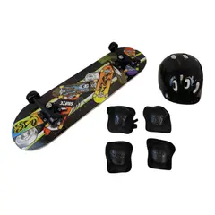 360 - Set Skateboard Casco Y Protectores