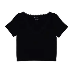 REDWOOD - Polo Seamless Encaje Mujer