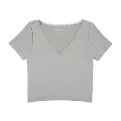 REDWOOD - Polo Seamless Encaje Mujer