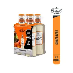 BRITVIC - Ginger Beer Pack 4 Botellas 200 mL