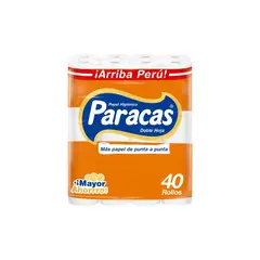 PARACAS - Papel Higiénico Doble Hoja Naranja Empaque 40 Und