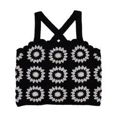 REDWOOD - WEB TOP CONJ CROCHET SHORT NA BLAC 10