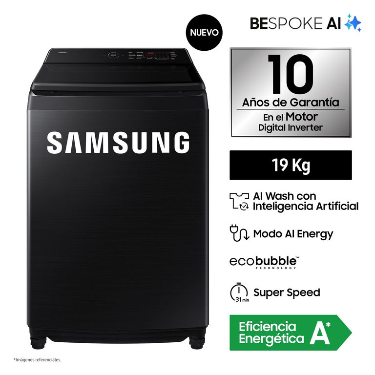 Lavadora 19Kg AI Wash Ecobubble