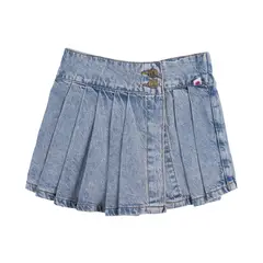 REDWOOD - Falda Short Denim Crochet Niña