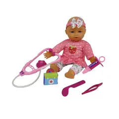 UNEEDA - Muñeca con Sonido y Set de Doctor 28 cm