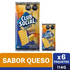 CLUB SOCIAL - Galleta Queso Sixpack 144 g