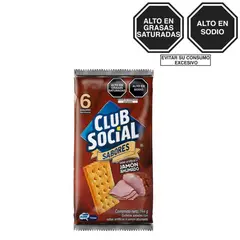 CLUB SOCIAL - Galleta Jamón Sixpack 144 g